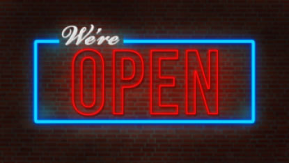 We're Open
